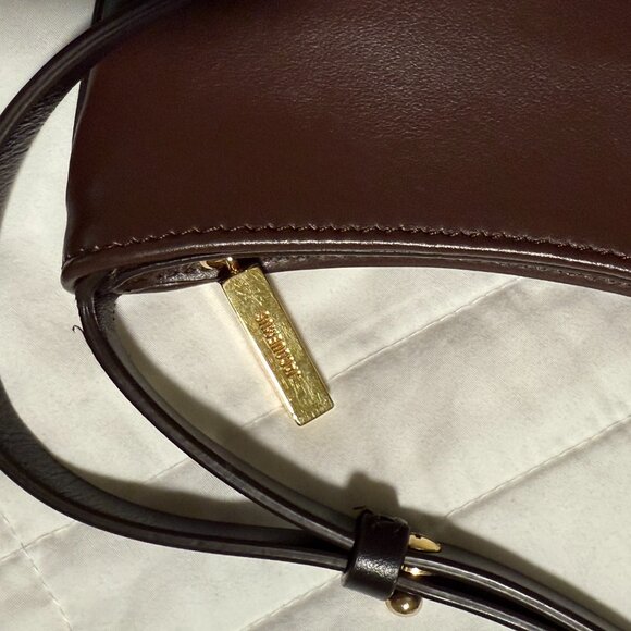 JACQUEMUS Brown The Bisou Perle Bag Used with Tags - Picture 6 of 10